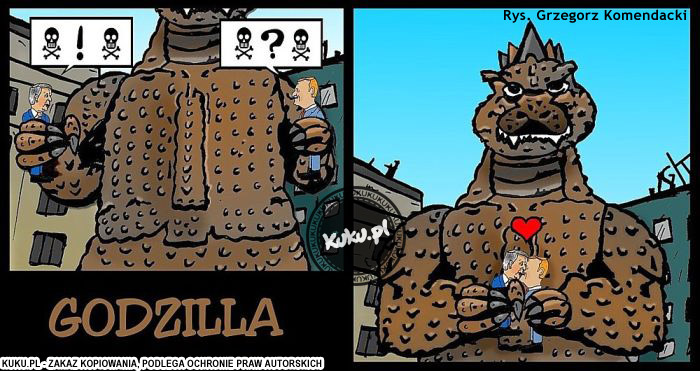 Komiks, dowcip, Żart o Godzilla