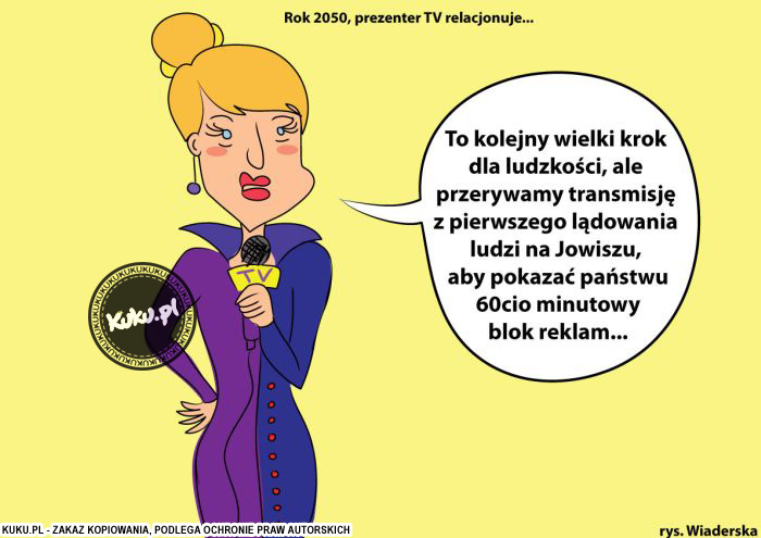 Komiks, dowcip, Żart o Blok reklam