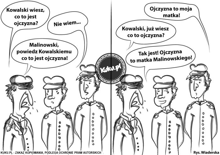 Komiks, dowcip, Żart o Co to jest Ojczyzna