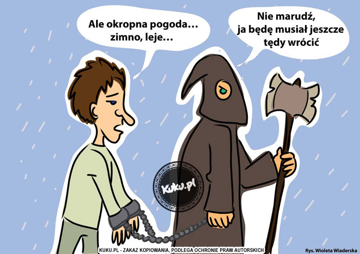 Komiks, dowcip, Żart o Co za okropna pogoda