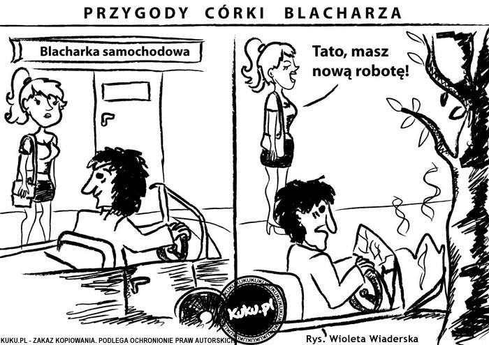 Komiks, dowcip, Żart o Córka blacharza