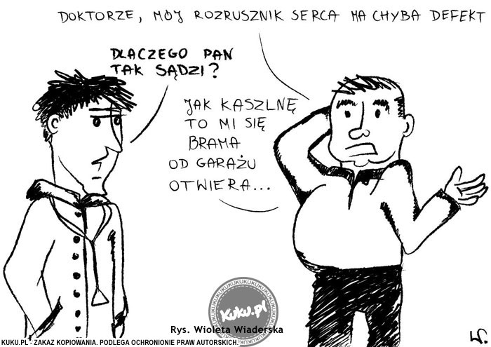 Komiks, dowcip, Żart o Defekt rozrusznika serca