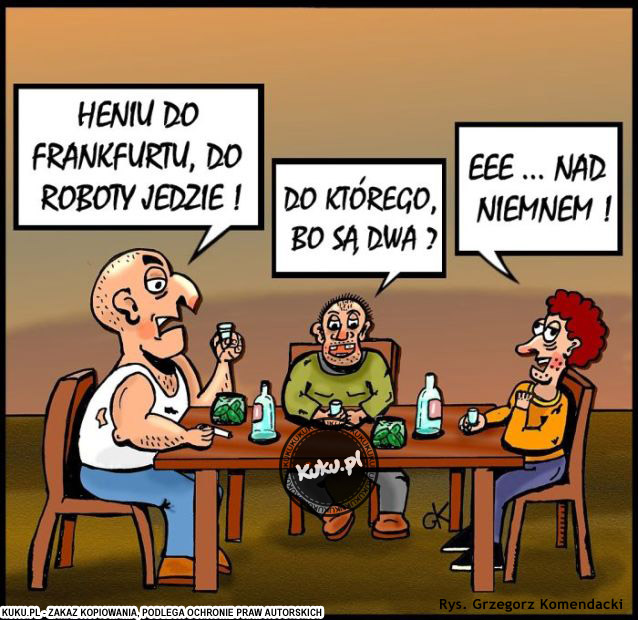 Komiks, dowcip, Żart o Do Frankfurtu do roboty