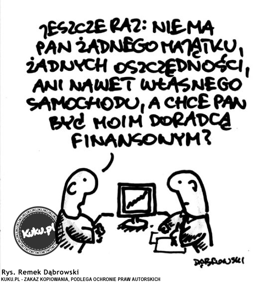 Komiks, dowcip, Żart o Doradca finansowy