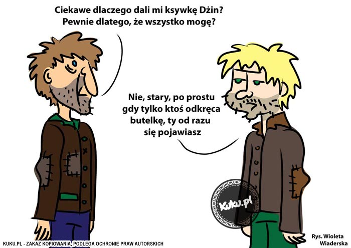 Komiks, dowcip, Żart o DÅ¼in