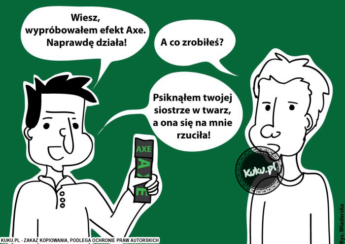 Komiks, dowcip, Żart o Efekt Axe