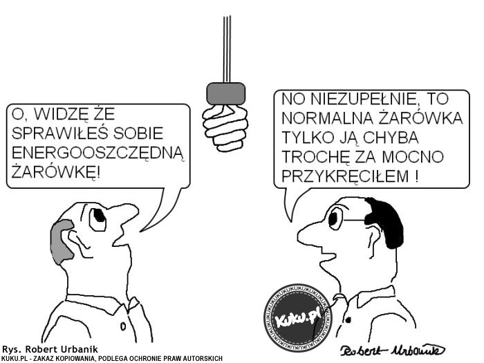 Komiks, dowcip, Żart o EnergooszczÄ™dna Å¼arÃ³wka