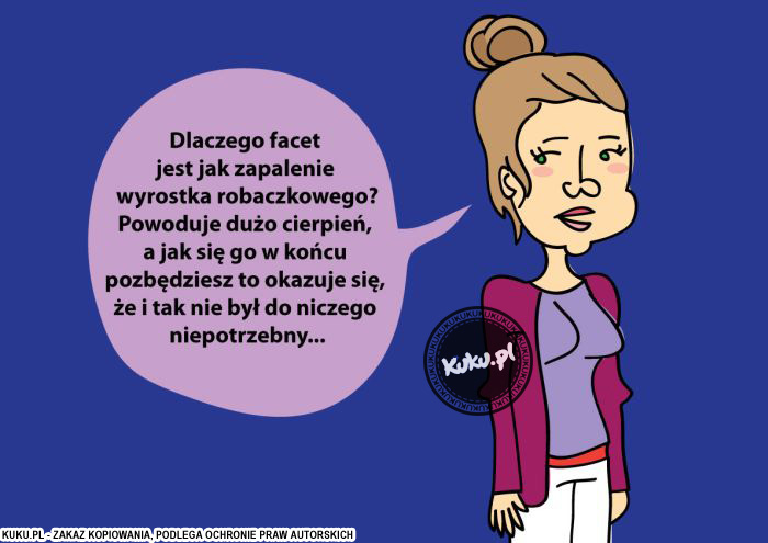 Komiks, dowcip, Żart o Facet i zapalenie wyrostka