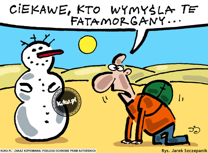 Komiks, dowcip, Żart o Fatamorgana na pustyni