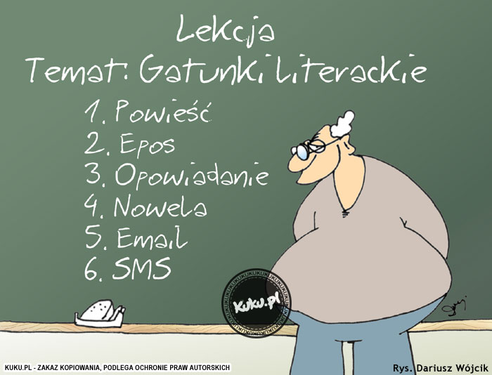 Komiks, dowcip, Żart o Gatunki literackie