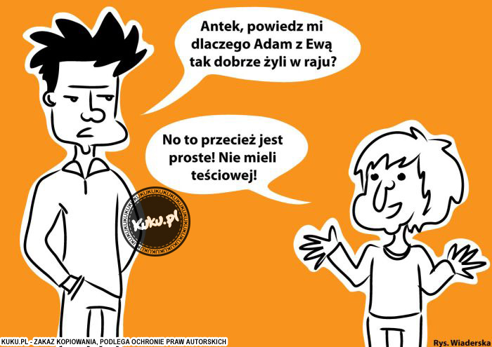 Komiks, dowcip, Żart o Harmonia w Raju