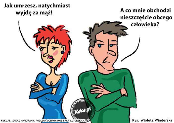 Komiks, dowcip, Żart o Jak Å¼ona grozi mÄ™Å¼owi.