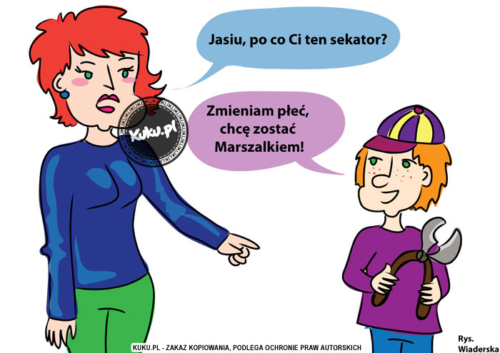 Komiks, dowcip, Żart o Jasiu chce zostaÄ‡ MarszaÅ‚kiem