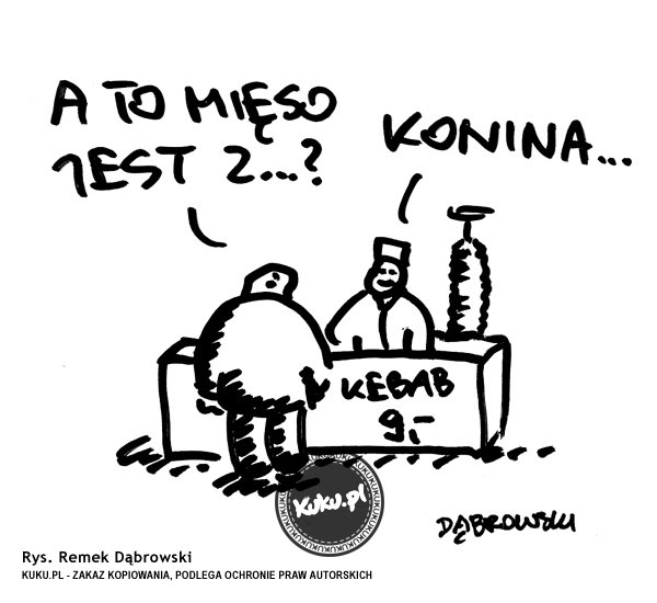 Komiks, dowcip, Żart o Kebab z Konina