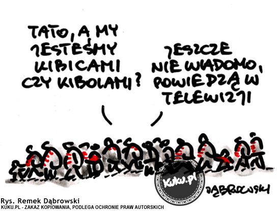 Komiks, dowcip, Żart o Kibole i kibice