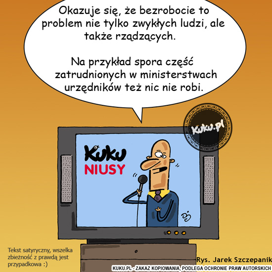 Komiks, dowcip, Żart o Kuku Niusy - bezrobotni urzÄ™dnicy