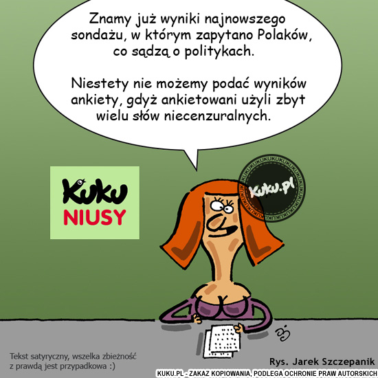 Komiks, dowcip, Żart o Kuku Niusy - co Polacy sÄ…dzÄ… o politykach