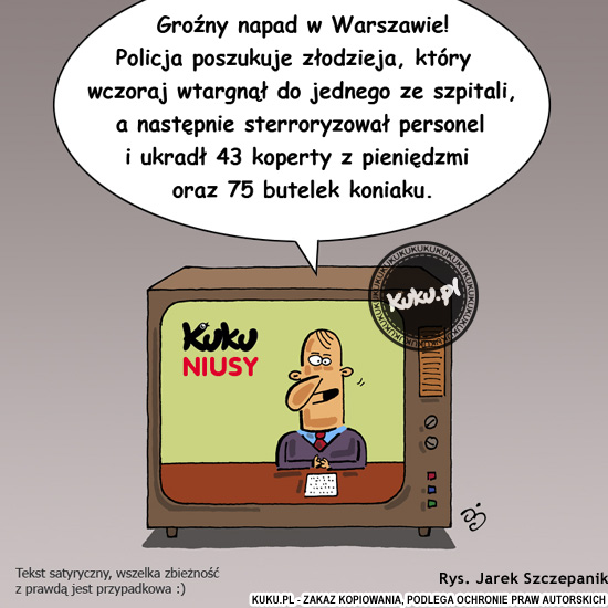 Komiks, dowcip, Żart o Kuku Niusy - groÅºny napad