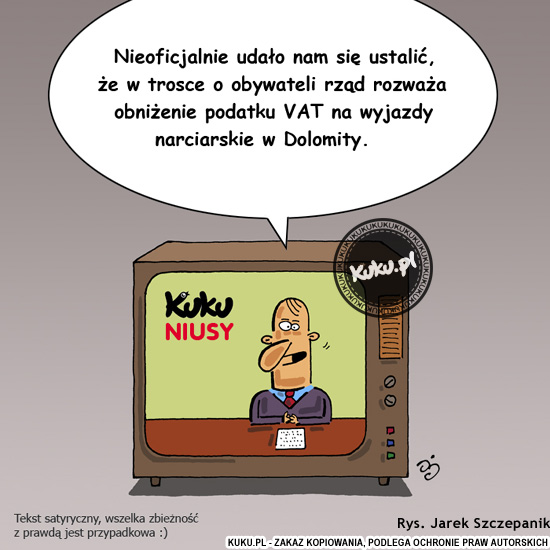 Komiks, dowcip, Żart o Kuku Niusy - planowana obniÅ¼ka VAT