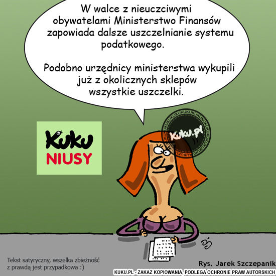 Komiks, dowcip, Żart o Kuku Niusy - uszczelnianie