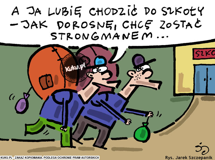 Komiks, dowcip, Żart o LubiÄ™ chodziÄ‡ do szkoÅ‚y