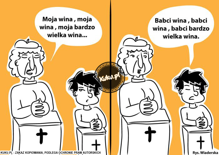 Komiks, dowcip, Żart o Moja wina, moja wina