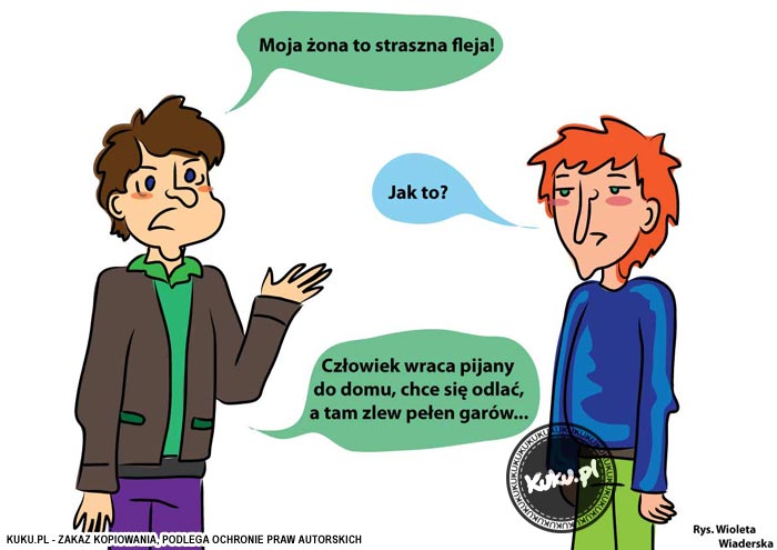 Komiks, dowcip, Żart o Moja Å¼ona to fleja