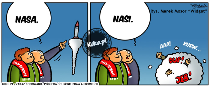 Komiks, dowcip, Żart o NASA i nasi