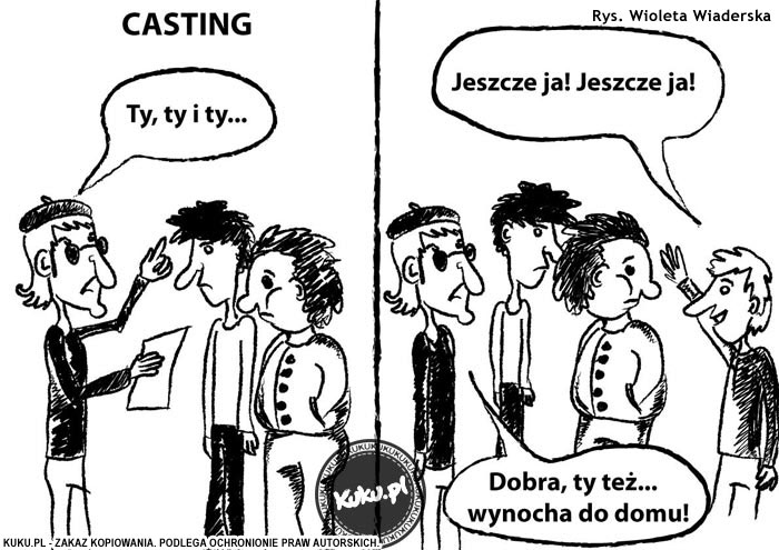 Komiks, dowcip, Żart o Na Castingu