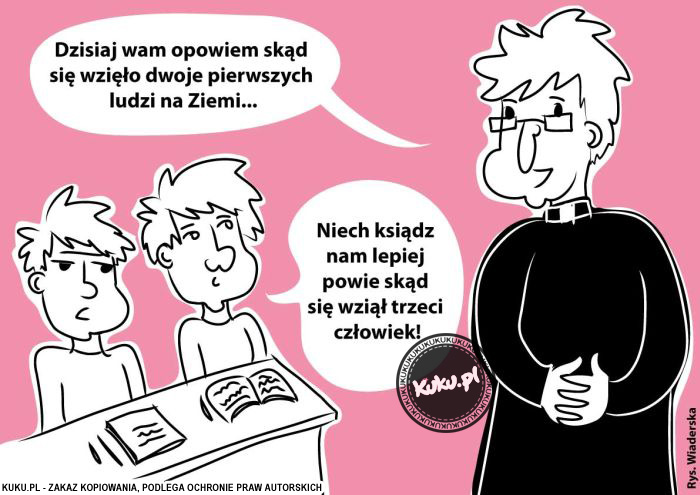 Komiks, dowcip, Żart o Na katechezie