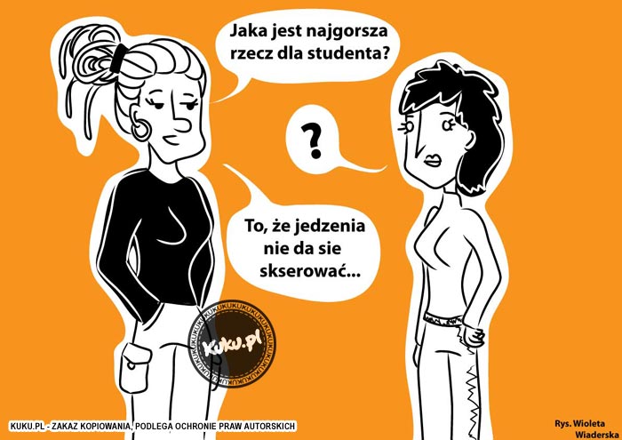 Komiks, dowcip, Żart o Najgorsza rzecz dla studenta