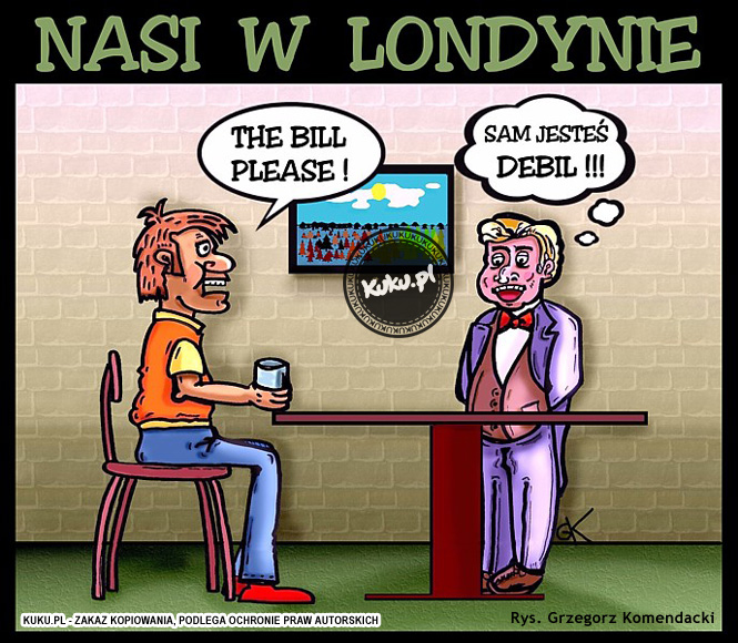 Komiks, dowcip, Żart o Nasi w Londynie