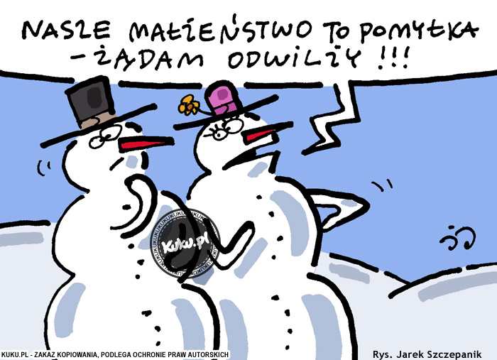 Komiks, dowcip, Żart o Nasze maÅ‚Å¼eÅ„stwo to pomyÅ‚ka.