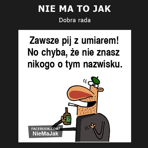 Komiks, dowcip, Żart o Nie ma jak piÄ‡ z umiarem