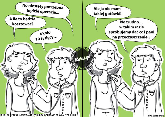 Komiks, dowcip, Żart o Niestety operacja konieczna