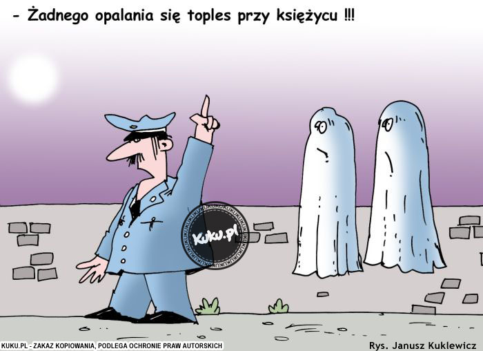 Komiks, dowcip, Żart o Opalanie topless