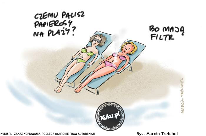 Komiks, dowcip, Żart o Palenie na plaÅ¼y