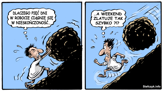 Komiks, dowcip, Żart o Po weekendzie