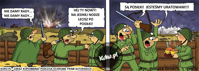 Komiks, dowcip, Żart o Potrzebne posiÅ‚ki