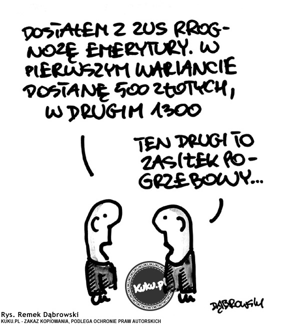 Komiks, dowcip, Żart o Prognozy z ZUS-u