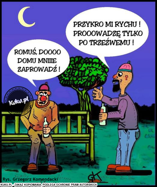 Komiks, dowcip, Żart o ProwadziÄ‡ po trzeÅºwemu