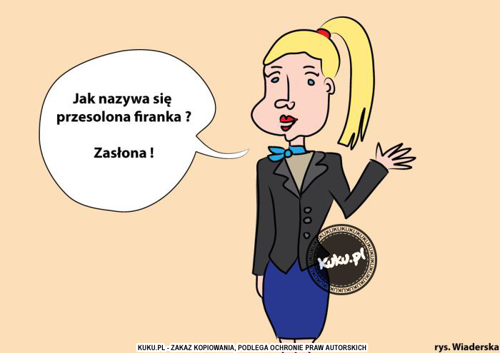 Komiks, dowcip, Żart o Przesolona firanka