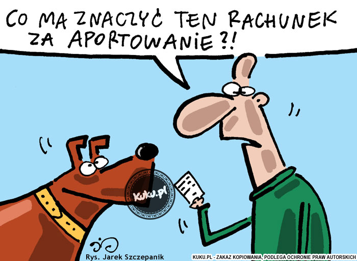 Komiks, dowcip, Żart o Psi rachunek