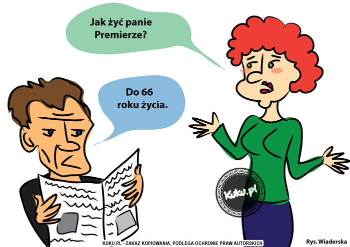 Komiks, dowcip, Żart o Pytanie do premiera