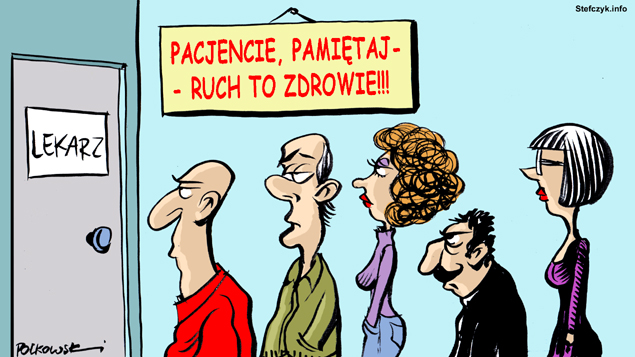 Komiks, dowcip, Żart o Ruch to zdrowie