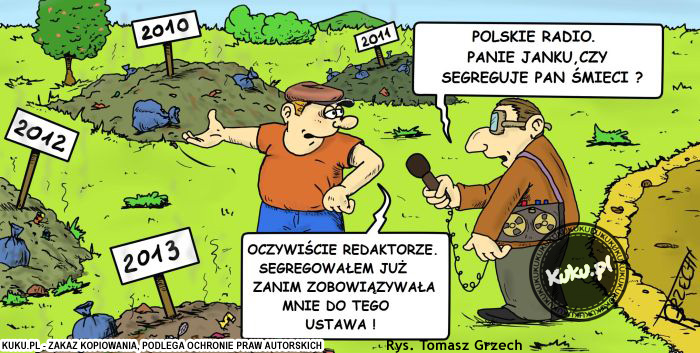 Komiks, dowcip, Żart o Segregacja Å›mieci