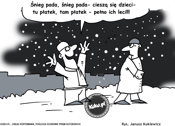 Komiks, dowcip, Żart o Åšnieg pada, Å›nieg pada ...