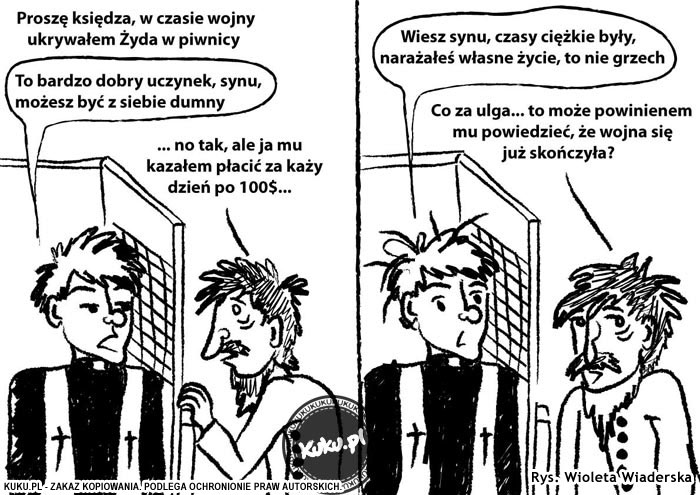 Komiks, dowcip, Żart o SpowiedÅº i dobry uczynek