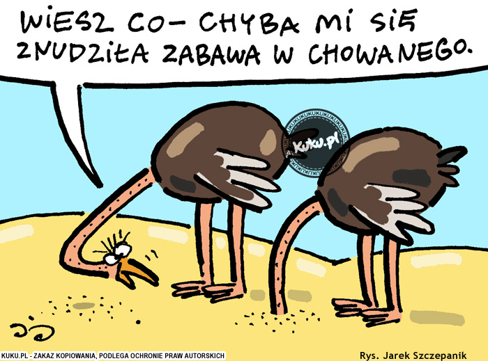 Komiks, dowcip, Żart o Strusie zabawy