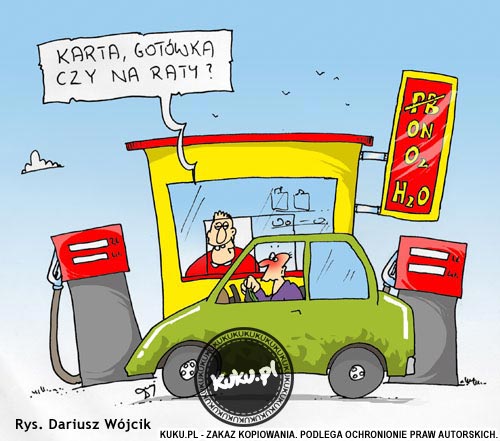 Komiks, dowcip, Żart o Tankowanie na raty